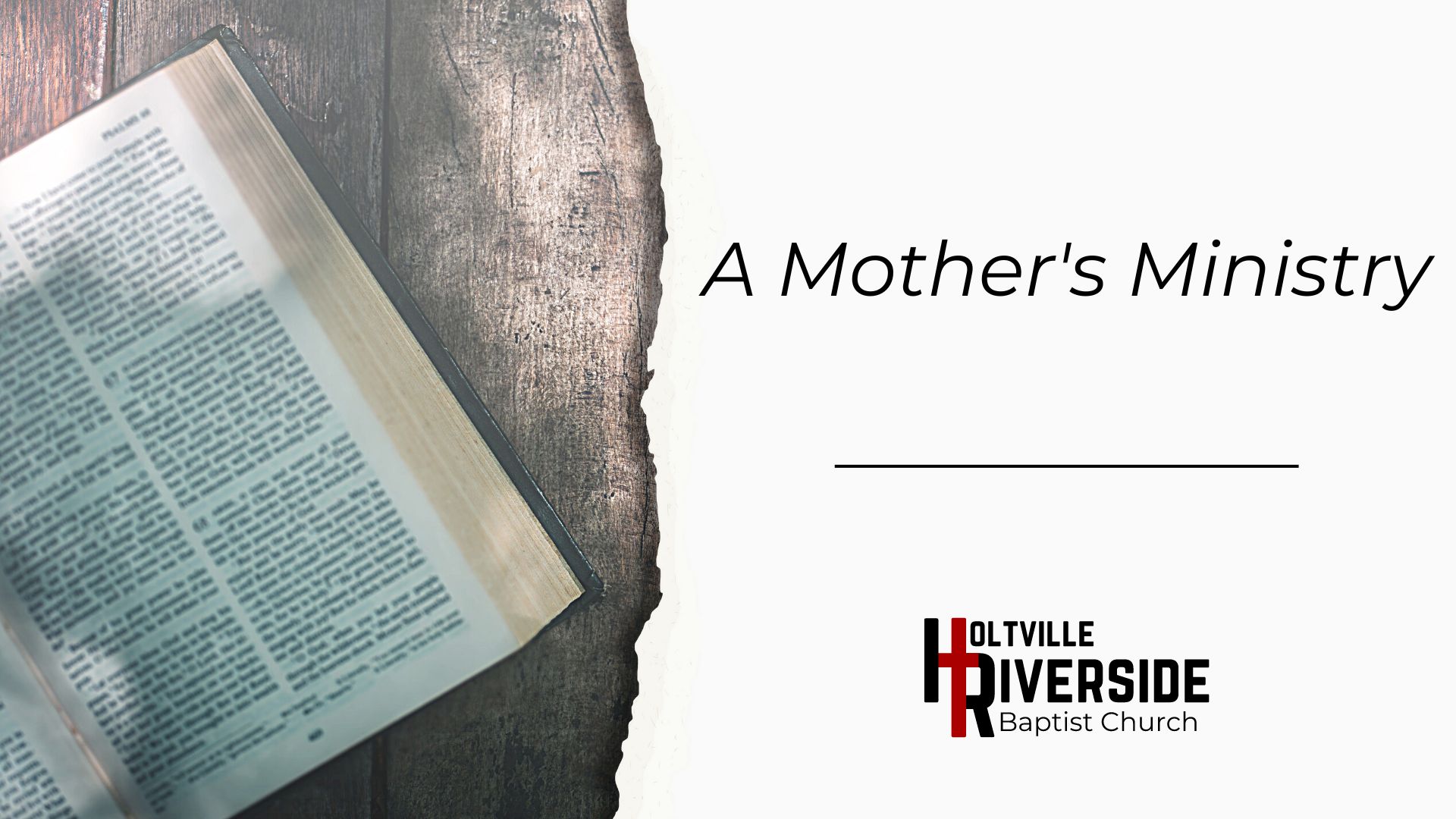 A Mother’s Ministry